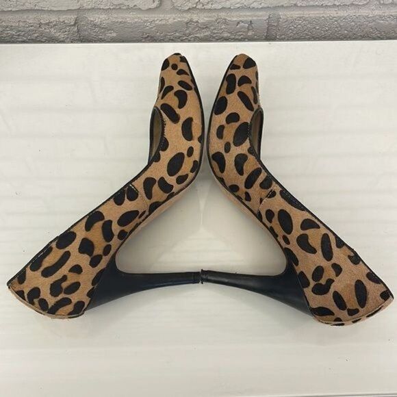 Steven by Steve Madden Women Plunge 2 Leopard Print Calf Hair Pumps Size 7.5 - Picture 5 of 7